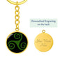 Celtic Triskele Engraved Keychain Gift - Urban Celt