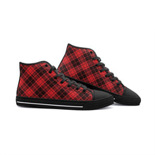 Load image into Gallery viewer, Red Tartan High Top Canvas Shoes - Urban Celt