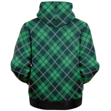 Load image into Gallery viewer, Green Tartan Fleece Lined Zip Hoodie - Urban Celt