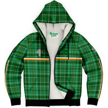 Load image into Gallery viewer, Green Tartan Saoirse Fleece Zip Hoodie - Urban Celt