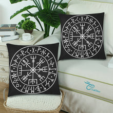 Load image into Gallery viewer, Viking Compass Pillow Cases 18"x 18" - Urban Celt