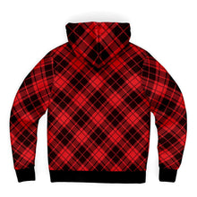 Load image into Gallery viewer, Red Tartan Plaid Fleece Lined Hoodie - Urban Celt