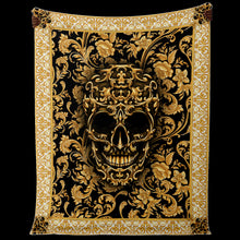 Load image into Gallery viewer, Baroque Skull Fleece Blanket - Urban Celt