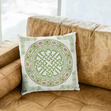 Load image into Gallery viewer, Celtic Circle Linen Pillowcases 18"x18" - Urban Celt