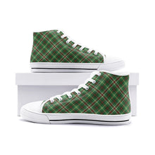 Load image into Gallery viewer, Green/Red Tartan Plaid High Tops - Urban Celt