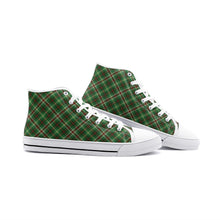 Load image into Gallery viewer, Green/Red Tartan Plaid High Tops

