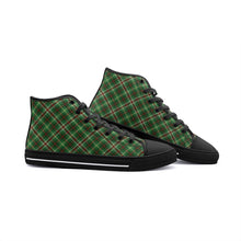 Load image into Gallery viewer, Green/Red Tartan Plaid High Tops

