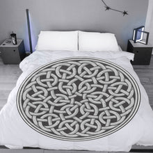 Load image into Gallery viewer, Celtic Knot Work Circular Micro Fleece Blanket - Urban Celt