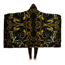 Load image into Gallery viewer, Golden Liquid Abstract Hooded Blanket - Urban Celt