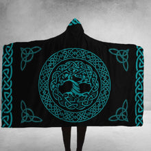 Load image into Gallery viewer, Norse Tree of Life Hooded Blanket - Urban Celt