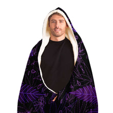 Load image into Gallery viewer, Purple Trippy Leaves Hooded Blanket - Urban Celt