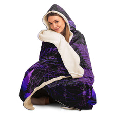 Load image into Gallery viewer, Purple Trippy Leaves Hooded Blanket - Urban Celt