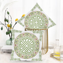 Load image into Gallery viewer, Celtic Circle Linen Pillowcases 18"x18" - Urban Celt