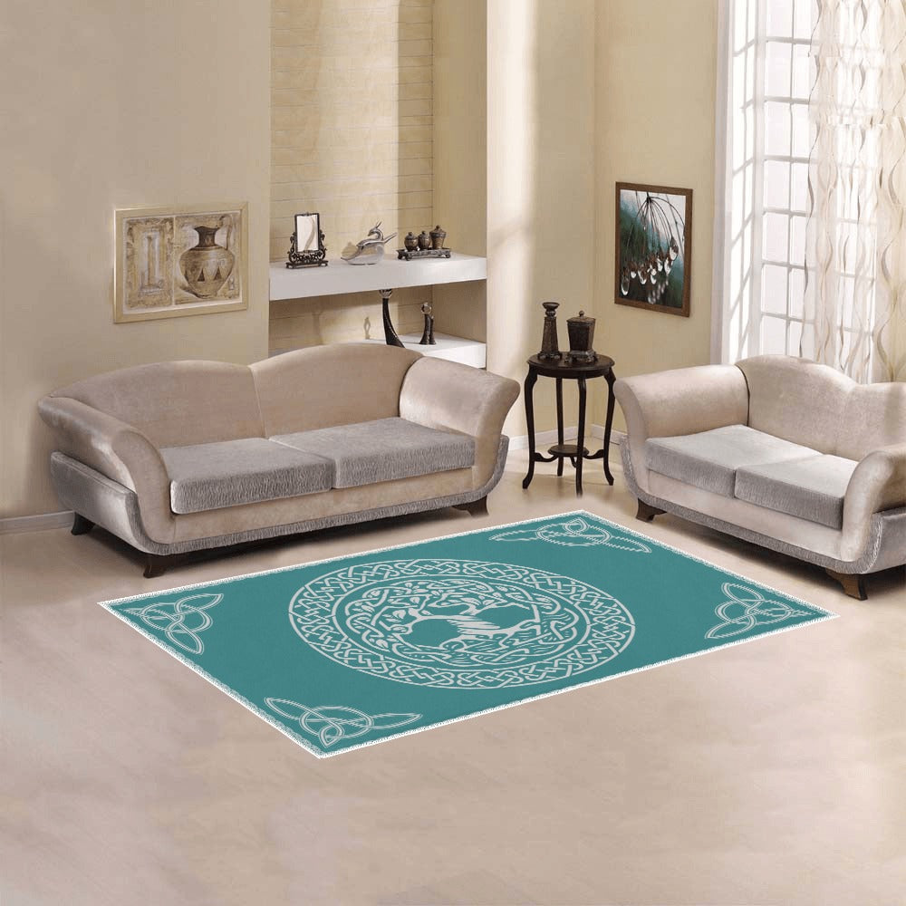 Celtic Norse Tree of Life Area Rug 5'x3'3''