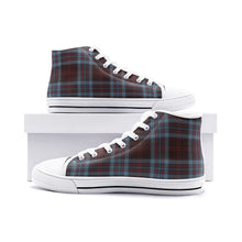 Load image into Gallery viewer, Blue & Red Tartan Plaid High Top Canvas Shoes - Urban Celt