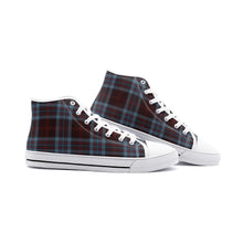 Load image into Gallery viewer, Blue & Red Tartan Plaid High Top Canvas Shoes - Urban Celt