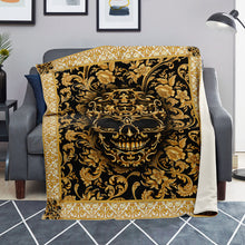 Load image into Gallery viewer, Baroque Skull Fleece Blanket - Urban Celt