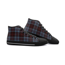 Load image into Gallery viewer, Blue & Red Tartan Plaid High Top Canvas Shoes - Urban Celt