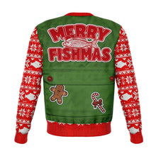 Load image into Gallery viewer, Merry Fishmas Ugly Christmas Sweatshirt
