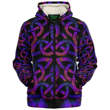 Load image into Gallery viewer, Funky Knot Work Fleece Lined Zip Hoodie - Urban Celt