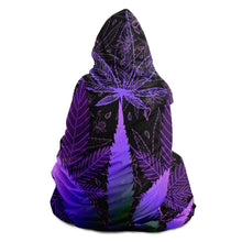 Load image into Gallery viewer, Purple Trippy Leaves Hooded Blanket - Urban Celt