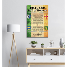 Load image into Gallery viewer, 1917-1981 Roll of Honour Canvas Print 60x90cm - Urban Celt