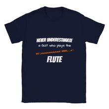 Load image into Gallery viewer, Never Underestimate a Guy Who Plays Flute T-shirt - Urban Celt