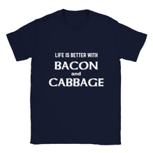 Load image into Gallery viewer, Life is Better with Bacon & Cabbage T-shirt - Urban Celt