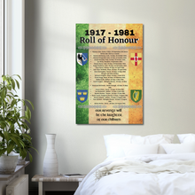 Load image into Gallery viewer, 1917-1981 Roll of Honour Canvas Print 60x90cm - Urban Celt