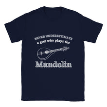 Load image into Gallery viewer, Never Underestimate a Guy On Mandolin T-shirt - Urban Celt
