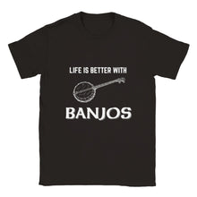 Load image into Gallery viewer, Life is Better with Banjos T-shirt - Urban Celt