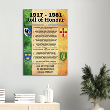 Load image into Gallery viewer, 1917-1981 Roll of Honour Canvas Print 60x90cm - Urban Celt