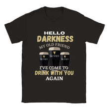 Load image into Gallery viewer, Hello Darkness My Old Friend T-shirt - Urban Celt