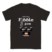 Load image into Gallery viewer, Will Play Fiddle for Guinness T-shirt - Urban Celt