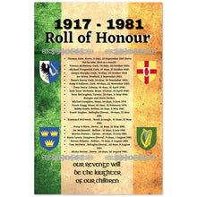 Load image into Gallery viewer, 1917-1981 Roll of Honor Poster - Urban Celt