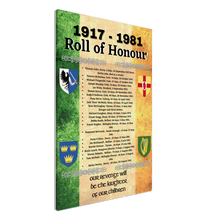 Load image into Gallery viewer, 1917-1981 Roll of Honour Canvas Print 60x90cm - Urban Celt