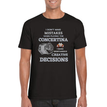 Load image into Gallery viewer, I Don't Make Mistakes Playing Concertina T-shirt - Urban Celt