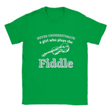 Load image into Gallery viewer, Kids Size Girls Fiddle Player T-shirt - Urban Celt