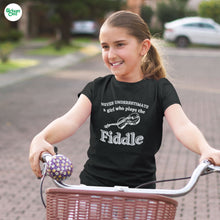 Load image into Gallery viewer, Kids Size Girls Fiddle Player T-shirt - Urban Celt