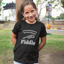 Load image into Gallery viewer, Kids Size Girls Fiddle Player T-shirt - Urban Celt