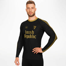 Load image into Gallery viewer, Irish Republic Black-Gold UV Rashguard
