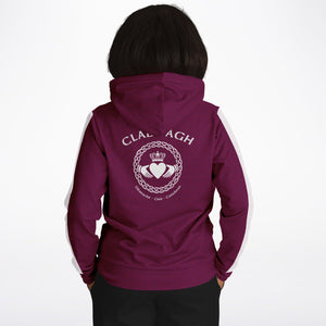 Maroon-White Claddagh Unisex Hoodie