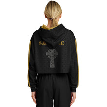 Load image into Gallery viewer, Irish Republic Black-Gold Edition Crop Hoodie

