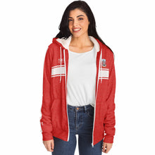 Load image into Gallery viewer, Cork 1916 Red-White Microfleece Ziphoodie
