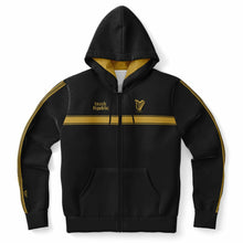 Load image into Gallery viewer, Irish Republic Black-Gold Zip-Up Hoodie
