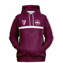Load image into Gallery viewer, Maroon-White Claddagh Unisex Hoodie
