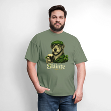 Load image into Gallery viewer, Irish Wolfhound Sláinte T-Shirt S-1 - military green
