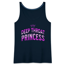 Load image into Gallery viewer, DEEP THROAT PRINCESS Women’s Premium Tank Top - deep navy
