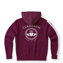 Load image into Gallery viewer, Maroon-White Claddagh Unisex Hoodie
