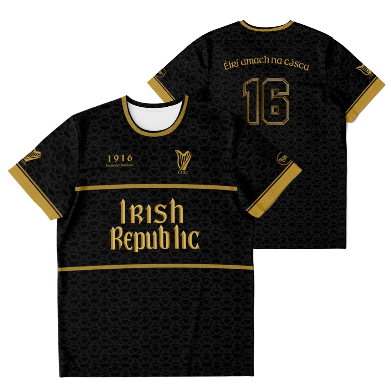 1916 Rising Lettering 1916 Easter Rising Black Edition Jersey, Irish History Commemorative ...